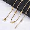 304 Stainless Steel Double Round Rope Chain Necklaces NJEW-C073-10G-2