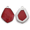 Faceted Glass Pendants PALLOY-N167-01-03P-RS-2