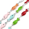 304 Stainless Steel Enamel Fish Link Chains CHS-F023-01J-P-1