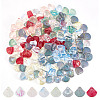 160Pcs 8 Style Transparent Spray Painted Glass Beads GLAA-AR0001-50-1