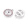 Rack Plating Alloy Rhinestone Pendants PALLOY-T091-22B-G-1-2