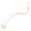 1Pc 302 Stainless Steel Heart Puzzle Pendant Cable Chain Lariat Y Necklaces for Women NJEW-TADJ0001-01KCG-3