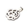 304 Stainless Steel Pendants STAS-P393-02P-2