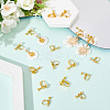16Pcs 2 Styles Brass Clip-on Earring Findings KK-SC0006-64-3