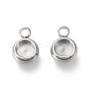 Non-Tarnish 304 Stainless Steel Pendant Cabochon Settings STAS-I162-01A-P-2
