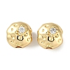 Brass Micro Pave Cubic Zirconia Beads KK-P283-22G-1