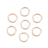 Brass Closed Jump Rings KK-D257-01RG-08-1