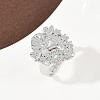 304 Stainless Steel Heart Adjustable Finger Rings for Women LS-RJEW-A074-07P-2