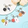 Acrylic Pendant Decorations HJEW-YW00308-01-5