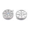 Brass Micro Pave Cubic Zirconia Pendants KK-S356-012P-NF-2