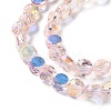 Transparent Electroplate Glass Beads Strands GLAA-Q099-I01-10-3