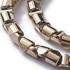 Electroplate Glass Beads Strands EGLA-L023B-FP01-2