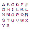 26Pcs 26 Letters Transparent Epoxy Resin Pendants CRES-TA0001-15-2