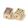 Brass with Cubic Zirconia Beads KK-G491-35G-04-2