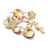 KC Gold Plated Alloy Enamel Strawberry Brooches JEWB-L017-01KCG-01-2