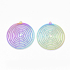 Ion Plating(IP) 201 Stainless Steel Filigree Pendants LS-X-STAS-S108-93-2