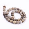 Natural Silver Leaf Jasper Beads Strands G-G683-01-10mm-2