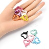 10Pcs 10 Colors Spray Painted Eco-Friendly Alloy Lobster Claw Clasps FIND-YW0002-26-3