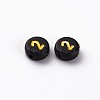 Opaque Black Acrylic Beads MACR-T038-15-2