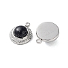 Synthetic Blue Goldstone Half Round Charms STAS-L022-399P-02-2
