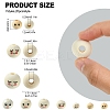 140Pcs 7 Styles  Printed Wood Beads WOOD-YW0001-14-3