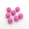 Chunky Resin Rhinestone Bubblegum Ball Beads RESI-S259-20mm-ST7-1