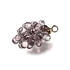 Grape Brass Acrylic Pendants OACR-R006-05G-01-3