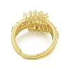 Brass Pave Cubic Zirconia Rings for Women RJEW-U011-04G-3