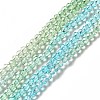 Transparent Gradient Color Glass Beads Strands LS-GLAA-H021-01B-24-2