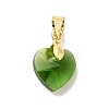 Brass Glass Pendants KK-Z073-14G-01-1