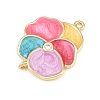 Brass Enamel Connector Charms KK-L275-57G-06-2