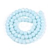 Frosted Opaque Glass Beads Strands GLAA-T032-P6mm-MBB10-2