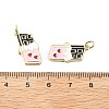 Brass Enamel Pendants KK-L237-013G-3