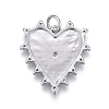 Brass Micro Pave Clear Cubic Zirconia Pendants ZIRC-M108-29-P-2