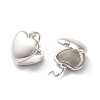 Brass Heart Hoop Earrings for Women EJEW-Q024-06P-2
