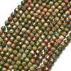 Natural Unakite Beads Strands G-A260-A41-01-2