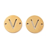 PVD Vacuum Plating 201 Stainless Steel Hollow Flat Round Links FIND-R149-03V-G-1