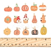 30Pcs 15 Styles Thanksgiving Day Golden Tone Alloy Enamel Pendants ENAM-FS0002-02-5