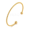 Ion Plating(IP) Textured 304 Stainless Steel Cuff Bangles BJEW-P331-11G-1