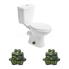 Resin Cute Frog Covers Toilet Bolts DJEW-WH0042-69-1