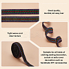 5 Yards Ethnic Style Embroidery Flat Polyester Elastic Cord/Band OCOR-BC0005-15B-4