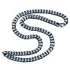 Matte Style 304 Stainless Steel Cuban Link Chain Necklaces for Men NJEW-B116-05BL-3
