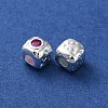Brass Micro Pave Cubic Zirconia Beads KK-P256-09S-02-2