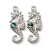 304 Stainless Steel Pave Natural Paua Shell Pendants STAS-C122-21D-01P-1