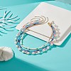 4Pcs 4 Style Natural Pearl & Glass Seed Beaded Necklaces Set NJEW-JN04080-2