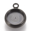 304 Stainless Steel Pendant Cabochon Settings STAS-K202-03C-B-1