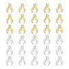 120Pcs 2 Colors 316 Surgical Stainless Steel Pendant Pinch Bails STAS-UN0056-69-1
