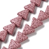 Triangle Dyed Natural Lava Rock Beads Strands G-O126-04A-05-1
