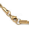 3MM 201 Stainless Steel Rope Chain Bracelets for Women BJEW-R318-01G-1-3