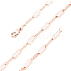 Brass Paperclip Chains Necklaces for Women NJEW-D302-69RG-4